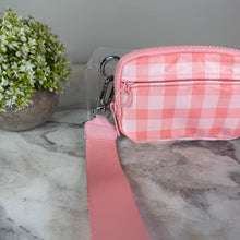 Load image into Gallery viewer, Rue - Nylon Wristlet Wallet - Pink Plaid
