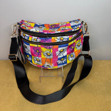 Load image into Gallery viewer, The Roni Nylon Crossbody - Colorful Checkered Daisy Floral
