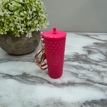 Load image into Gallery viewer, Keychain - Studded Tumbler - Pink Matte
