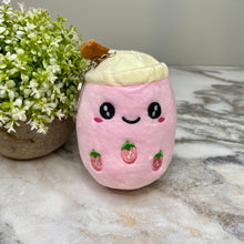 Load image into Gallery viewer, Keychain Toy - Plush Bubble Tea Boba
