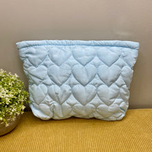 Load image into Gallery viewer, Puffer Pouch - Heart - Light Blue
