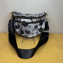 Load image into Gallery viewer, The Roni Nylon Crossbody - Floral Grey Black Shadow
