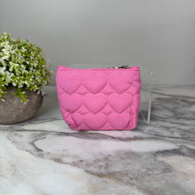 Load image into Gallery viewer, Mini Pouch - Stitched Hearts, Bright Pink
