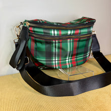 Load image into Gallery viewer, The Roni Nylon Crossbody - Green Plaid - PREORDER
