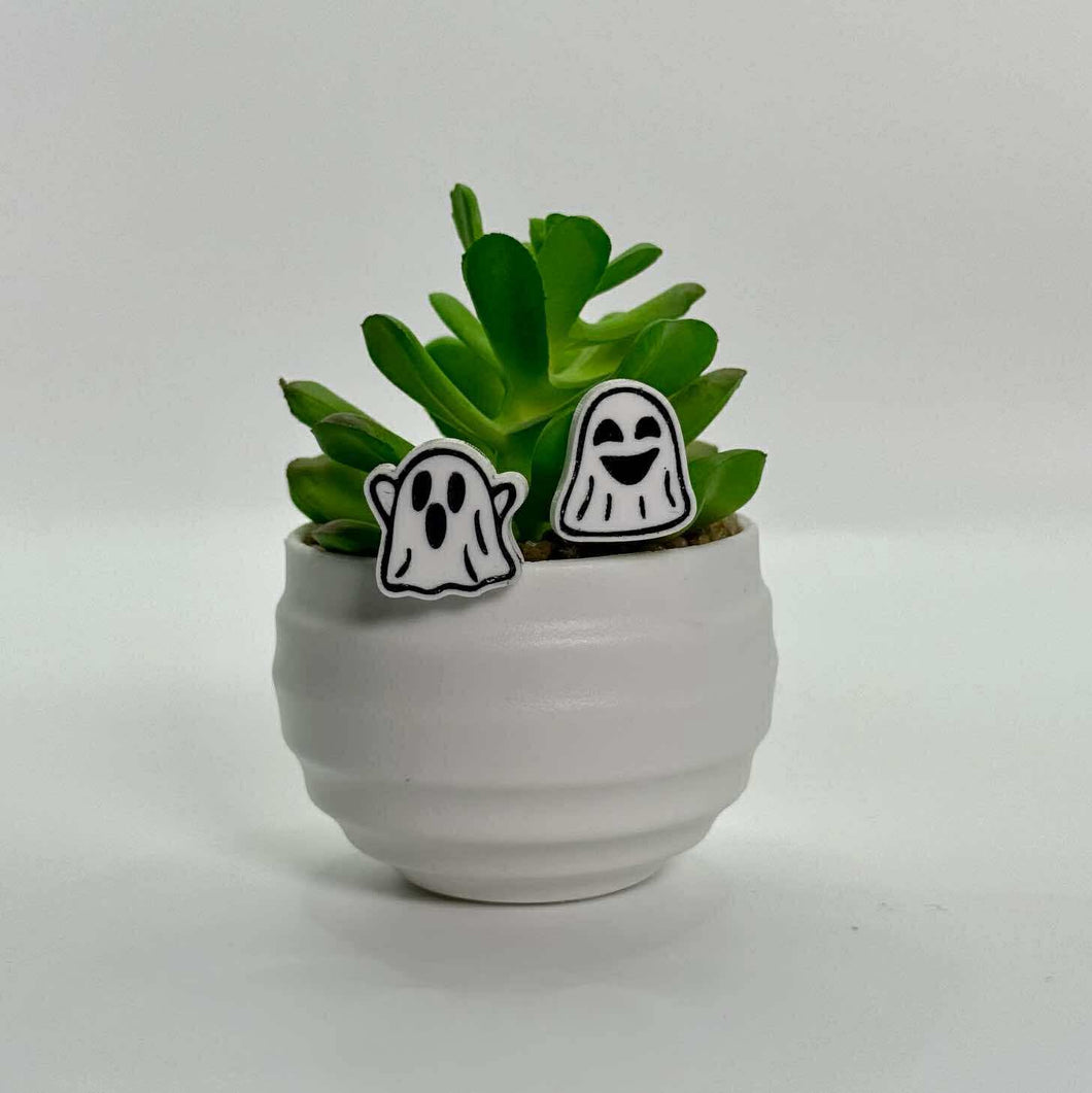 Stud Earrings - Halloween Fall - Ghost - PREORDER Ends 10/2
