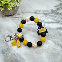 Load image into Gallery viewer, Silicone Bracelet Keychain - Duck Duck Jeep - Yellow
