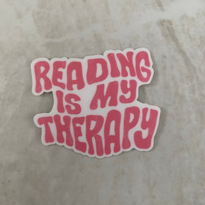 Vinyl Sticker - Books - Reading Is My Therapy