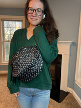 Load image into Gallery viewer, The Roni Nylon Crossbody - Black &amp; Grey Paw
