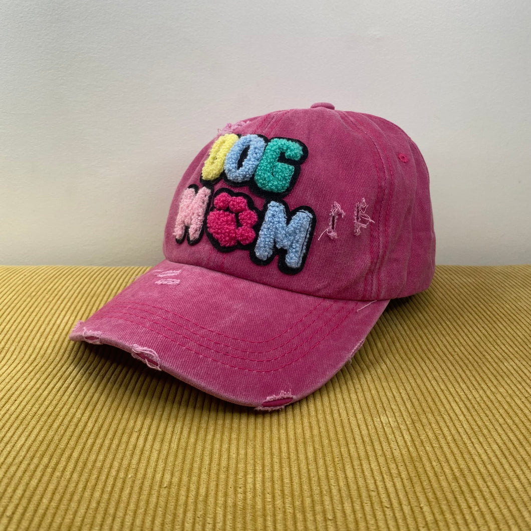 Hat - Dog Mom - Dark Pink