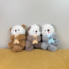 Load image into Gallery viewer, Keychain - Pom Pom Fuzzy Otter
