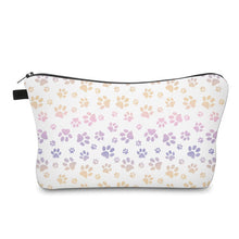 Load image into Gallery viewer, Pouch - Paw Dog Cat Pink Purple on White
