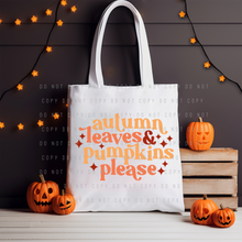 Load image into Gallery viewer, Tote Bag - Halloween - Pumpkins Please
