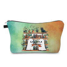 Load image into Gallery viewer, Pouch - Halloween Fall - Ghost Bookshelf Book
