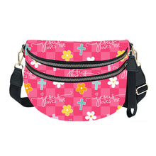 Load image into Gallery viewer, The Roni Nylon Crossbody - Religious Jesus Loves Me
