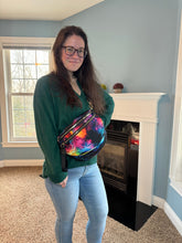 Load image into Gallery viewer, The Roni Nylon Crossbody - Pink Orange Galaxy
