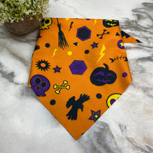 Load image into Gallery viewer, Dog Bandana - Halloween - Crows &amp; Lightning Bolts
