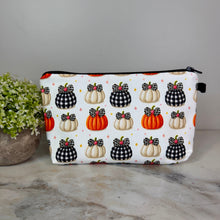 Load image into Gallery viewer, Pouch - Halloween Fall - Bow Plaid Pumpkins
