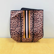 Load image into Gallery viewer, Neoprene Tote - Gold Animal Stripe
