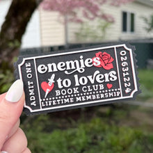 Load image into Gallery viewer, 3d Printed Shelf Trope Ticket - Enemies to Lovers Book Club
