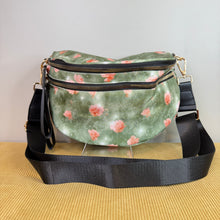 Load image into Gallery viewer, The Roni Nylon Crossbody - Sage Green Star Roses
