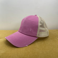 Load image into Gallery viewer, Hat - Criss Cross Ponytail - Pink
