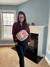 Load image into Gallery viewer, The Roni Nylon Crossbody - Checkered Colorful White
