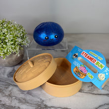 Load image into Gallery viewer, Squishy Toy - Viral Dumpling, Blue Glitter + Water Beads
