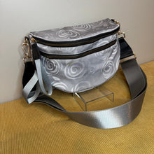 Load image into Gallery viewer, The Roni Nylon Crossbody - Grey Swirl Roses
