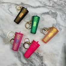 Load image into Gallery viewer, Keychain - Studded Tumbler - Pink Matte
