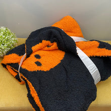 Load image into Gallery viewer, Blanket - Soft Dreams - Double Sided Halloween Ghost Orange Black
