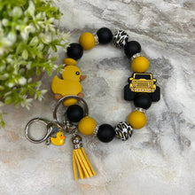 Load image into Gallery viewer, Silicone Bracelet Keychain - Duck Duck Jeep - Large Duck - Yellow
