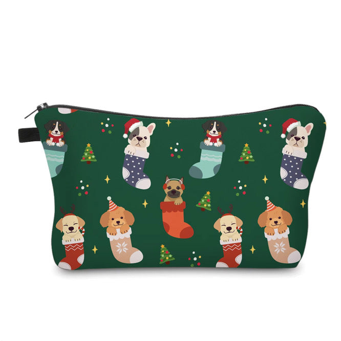 Pouch - Christmas Dog Stocking Green