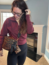 Load image into Gallery viewer, The Roni Nylon Crossbody - Animal Print Black &amp; Caramel
