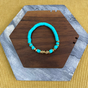 Bracelet - Clay & Gold Bead