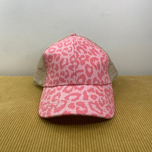 Hat - Pink Leopard Print