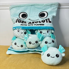 Load image into Gallery viewer, Stuffed Bag of Axolotls Toy - Blue
