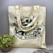 Load image into Gallery viewer, Tote Bag - Skeleton Books - #5
