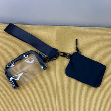 Load image into Gallery viewer, Nylon + Clear Wristlet Double Mini Wallet Set
