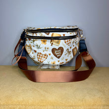 Load image into Gallery viewer, The Roni Nylon Crossbody - Religious Jesus Loves You Bronze
