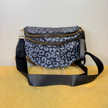 Load image into Gallery viewer, The Roni Nylon Crossbody - Black &amp; Grey Animal
