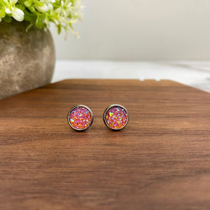 Druzy Stud Earrings - 8mm - #26