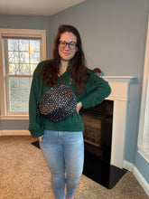 Load image into Gallery viewer, The Roni Nylon Crossbody - Black &amp; Grey Paw
