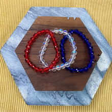 Load image into Gallery viewer, Bracelet - Fourth of July - Medium Sized Bead Set Red, White, &amp; Blue
