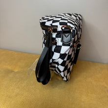 Load image into Gallery viewer, The Roni Nylon Crossbody - Checkered Black &amp; White
