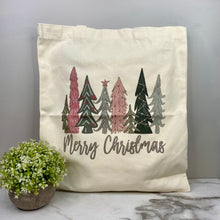 Load image into Gallery viewer, Tote Bag - Christmas - Merry Christmas Trees
