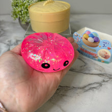 Load image into Gallery viewer, Squishy Toy - Viral Dumpling, Slow Rise Glitter - Pink
