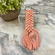 Load image into Gallery viewer, Keychain - Macrame - Braided Pink
