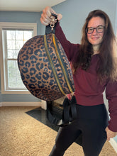 Load image into Gallery viewer, The Roni Nylon Crossbody - Animal Print Black &amp; Caramel
