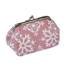 Load image into Gallery viewer, Clamshell Coin Purse Wallet - Snowflake - PREORDER
