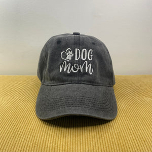 Hat - Paw Print - Dog Mom Grey